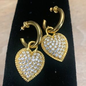 Heart hoop earrings